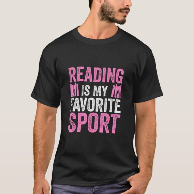 Att läsa är min favoritsportbok Bok T Shirt (Framsida)