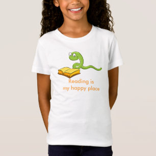 Att läsa är min lycklig ställe t-skjorta. tee shirt
