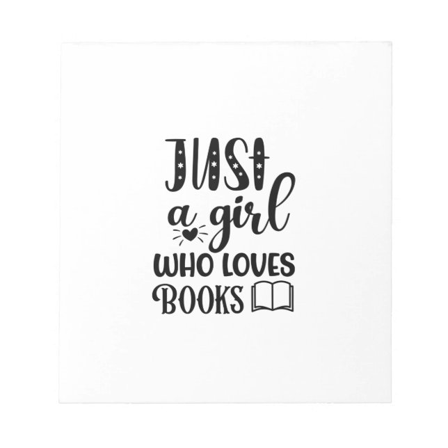 Att läsa konst är bara en flicka som Kärlek Bokar Anteckningsblock (Framsida)
