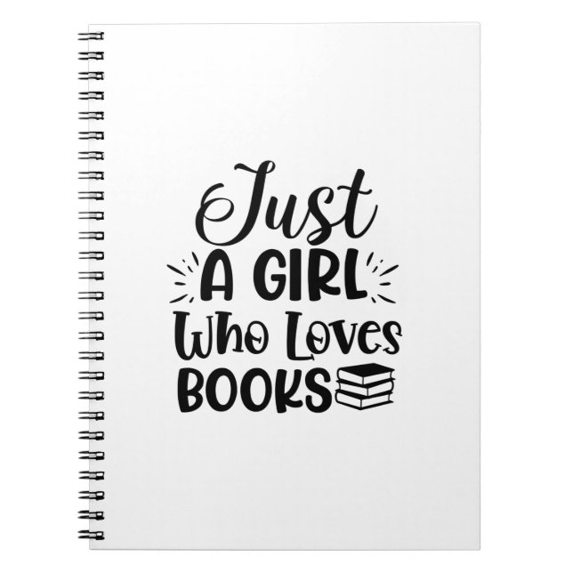 Att läsa konst är bara en flicka som Kärlek Bokar Anteckningsbok (Framsidan)