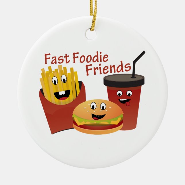 Att le fastar Foodie vänner Julgransprydnad Keramik (Framsidan)