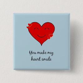 Att le hjärta romantic Blue Knapp