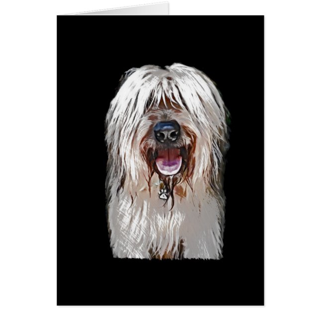 Att le lismar Briard Hälsningskort (Framsidan)