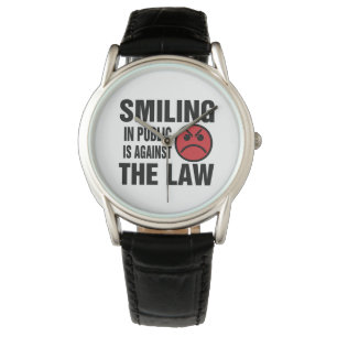 Att le offentligt är emot lagen armbandsur