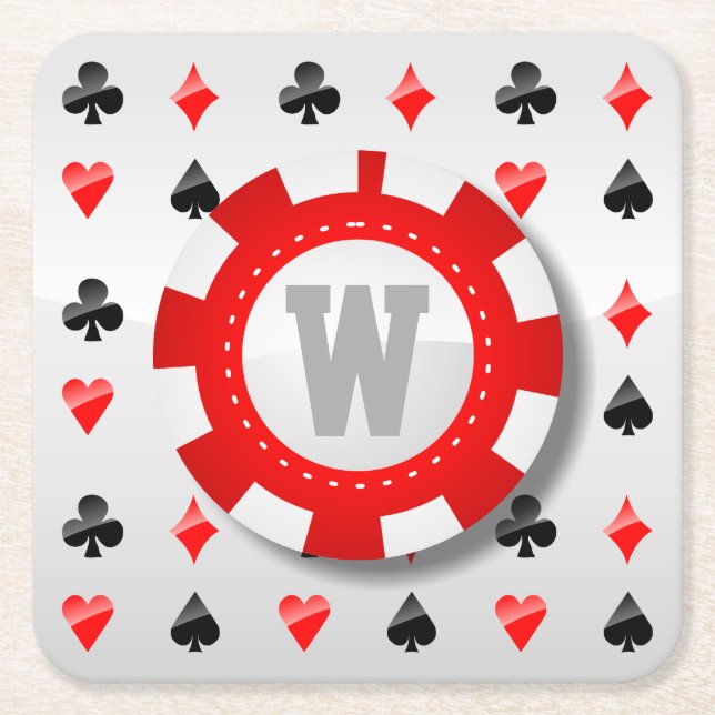 Att leka Cards kostymer Underlägg Papper Kvadrat (Framsidan)