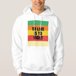 Att leva är att kämpa - Retro Rand inspiration Hoodie