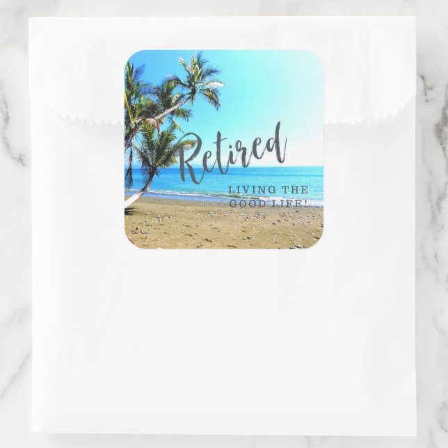 Att leva Bra Life! Fyrkantigt Klistermärke (Väska)