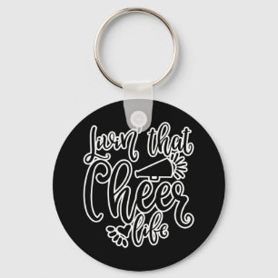 Att leva den där cheer Life Cheerleader Design Nyckelring