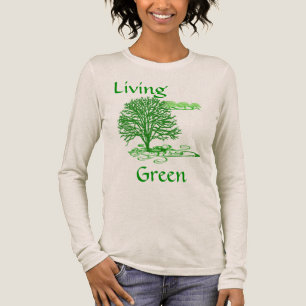 Att leva grönt t-shirt i triblend-tyg