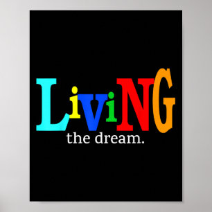 Att leva i Dream Motivational Celebratory Poster