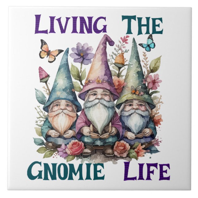 Att leva i Gnome Life Kakelplatta (Framsidan)