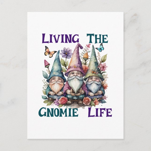 Att leva i Gnome Life Vykort (Framsida)