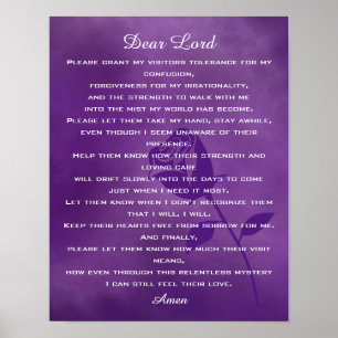 Att leva med Alzheimers bön Poster