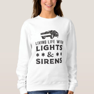 Att leva med Ljus Sjukvårdare Ambulance EMS Lustig T Shirt