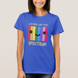 Att leva på spektrumfärgad design Autism T Shirt