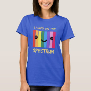 Att leva på spektrumfärgad design Autism T Shirt