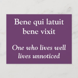 Att leva väl - Ovidius citat vykort