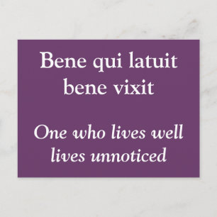 Att leva väl - Ovidius citat vykort