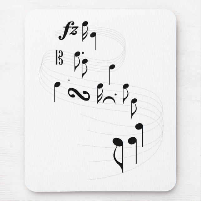 Att linda bemannar och noterar Mousepad Musmatta (Framsidan)