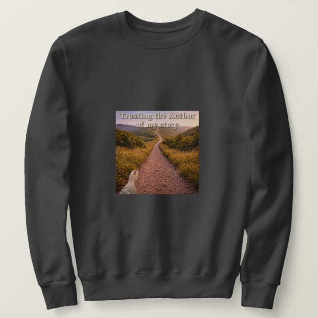 Att lita på författaren lång ärmad tröja (Design framsida)