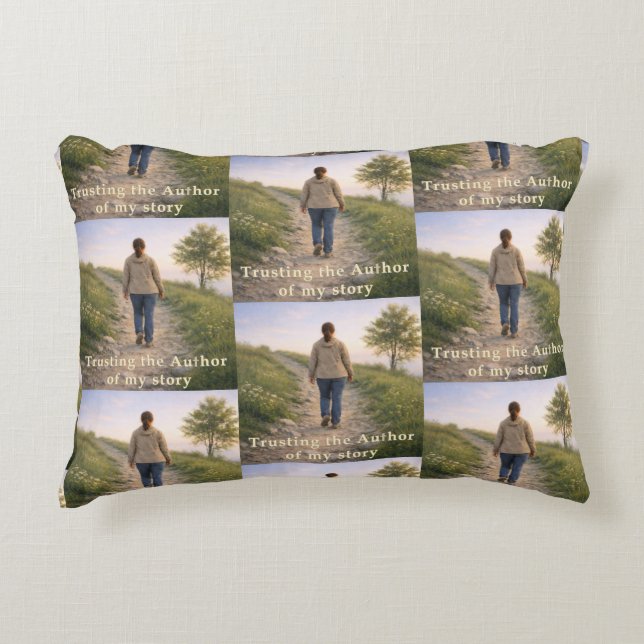 Att lita på författaren prydnadskudde (Framsidan)