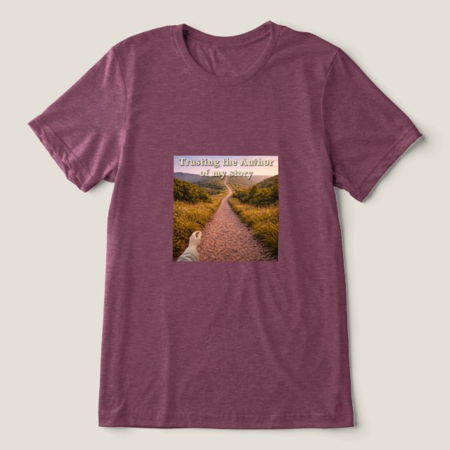 Att lita på författaren t shirt (Design Framsida)