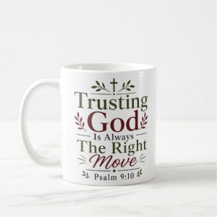 Att Lita På Gud Är Alltid Rätt Tro Baserad Kaffemugg