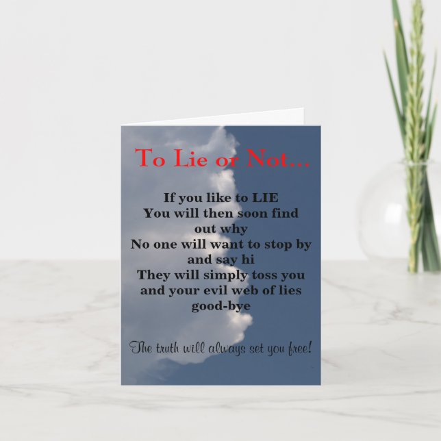 Att Ljuga eller inte Fluffy White Clouds Kort (Framsida)