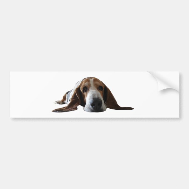 Att ljuga för Bassethund besegrar Bildekal (Framsidan)