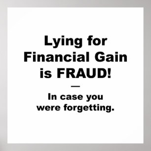 Att ljuga för budgetvinster är en FoUD! Poster