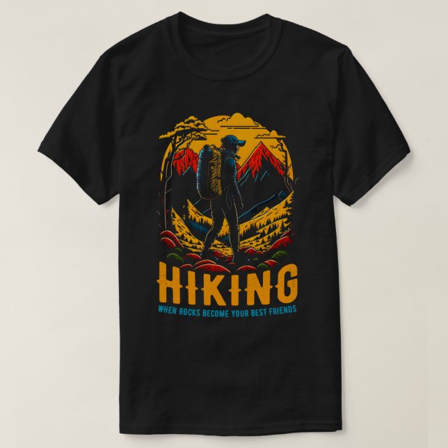 Att ljuga när sten blir dina bästa vänner lustiga t shirt (Design framsida)