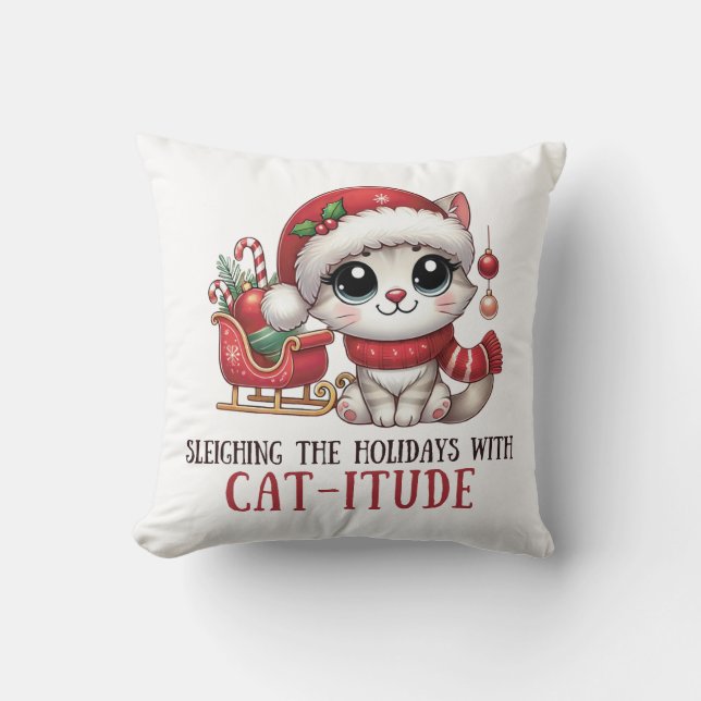 Att luta Helgdagarna med Catitude Kudde (Framsida)