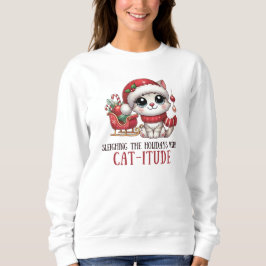 Att luta Helgdagarna med Catitude T Shirt