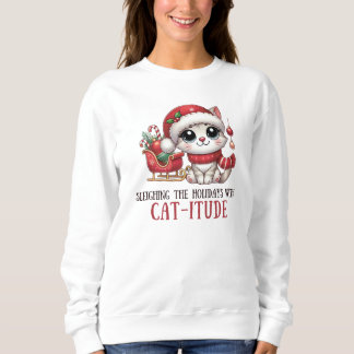 Att luta Helgdagarna med Catitude T Shirt