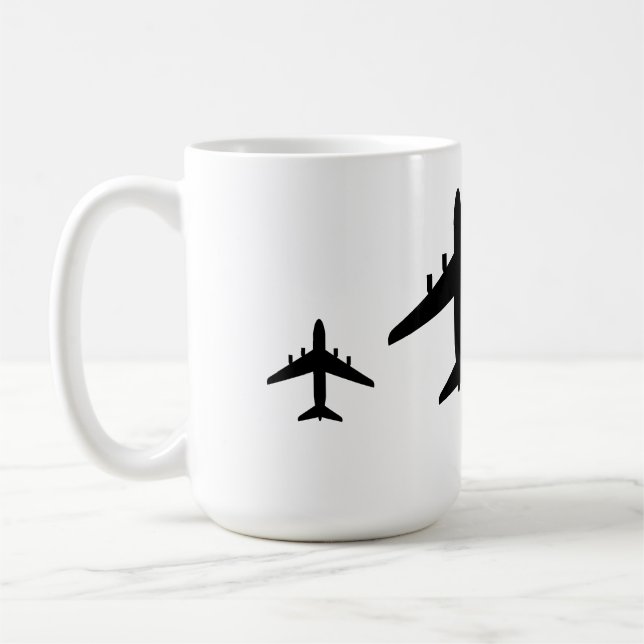 "Att lyfta ett flygplan i höga vind." Kaffemugg (Vänster)