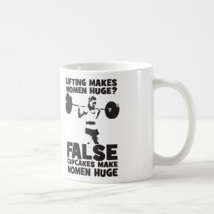 Att lyfta gör kvinnor enorma? Falskt. Cupakes Do Kaffemugg