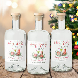 Att lysa upp julen Custom Holiday Spritflaskor Etikett