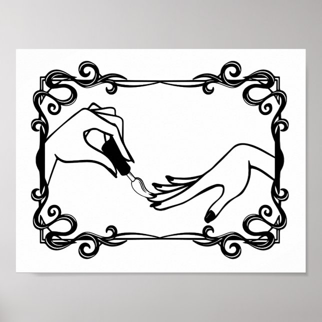 Att måla Nagel polska är en konst Poster (Framsidan)