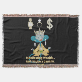 Att manifestera rikedom Apmonkey zen konst Filt