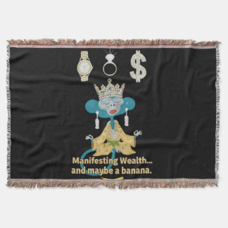 Att manifestera rikedom Apmonkey zen konst  Filt