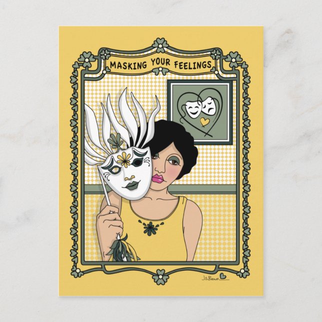 Att maskera dina känslor_C_ vykort (Framsida)