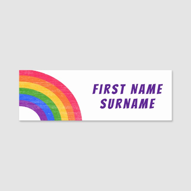 Att matcha för LGBT-bög kopplar ihop Retro Namnbricka (Framsida)
