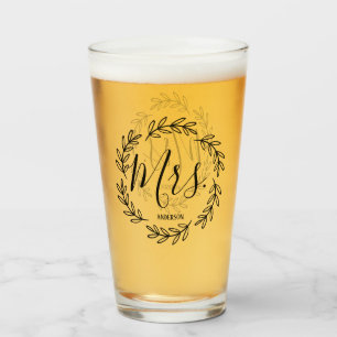Att matcha kopplar ihop Fru Monogram Kran Glaskopp