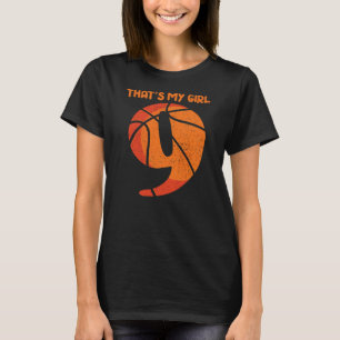 Att min tjej Basketball Girl Player nummer 9 T Shirt