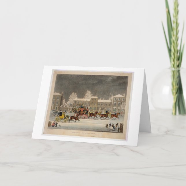 Att närma sig till jul som inristas av den George Helgkort (Framsida)