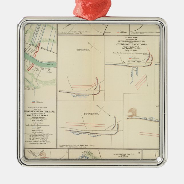 Att närma sig till New Orleans Julgransprydnad Metall (Framsidan)