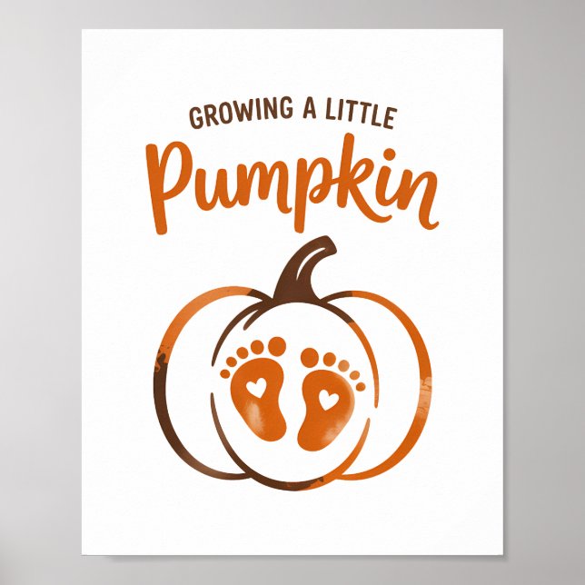 Att odla en liten Pumpkin Funny Fall Poster (Framsidan)