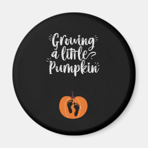 Att odla lite Pumpkin Gravid Halloween Baby Magnet