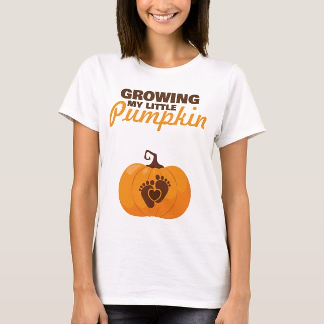 Att odla min lilla Pumpkin Mamma till Fall Hallowe T Shirt (Framsida)