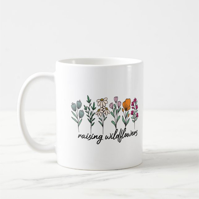 Att odla vildblommor Morsdag Present Kaffemugge Kaffemugg (Vänster)